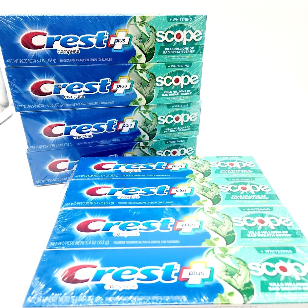 Crest Complete Scope Advanced Active‎ Foam 5.4 oz Lot of 8 Tubes 03/26